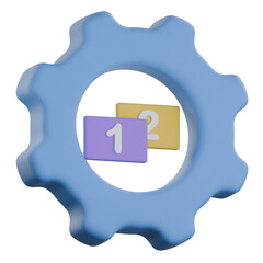 CRM Pipeline Card 3D Icon Colorful Style