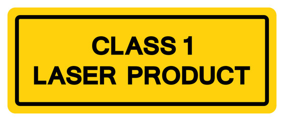 Class 1 Laser Product Symbol Sign,Vector Illustration, Isolate On White Background Label.EPS10