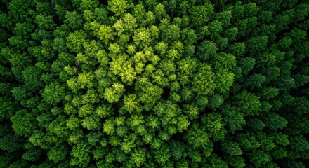 Lush Green Forest Aerial View