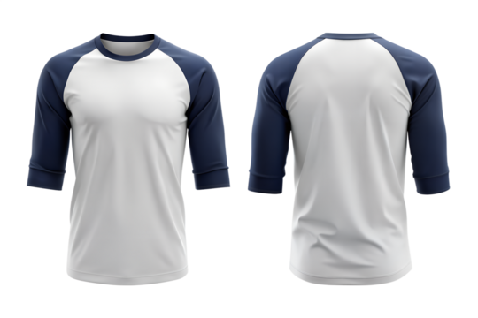 Showcase your brand with this clean baseball raglan t-shirt mockup, front and back views
