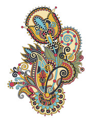 Natural motif batik illustration, Indonesian batik vector design