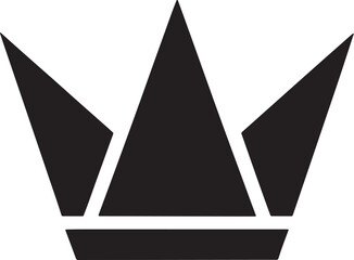 Bold black silhouette of a royal crown with sharp points
