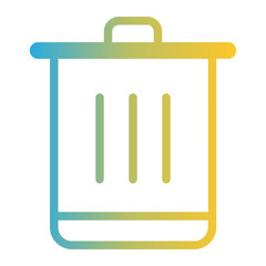 Trash Bin Line Gradient