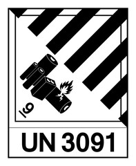 Lithium Batteries UN 3091 Symbol Sign, Vector Illustration, Isolate On White Background Label.EPS10