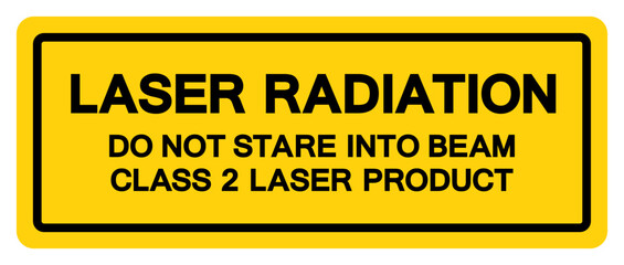 Laser Radiation Symbol Sign,Vector Illustration, Isolate On White Background Label.EPS10