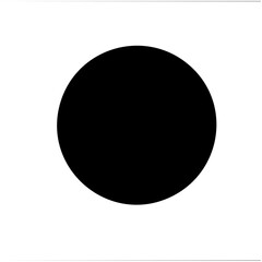 Vector Solid black circle on a transparent background.