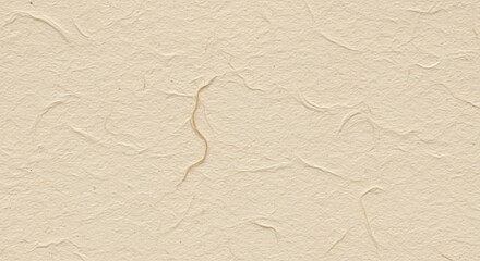 Textured Beige Handmade Paper with Visible Fibers and Subtle Wrinkles