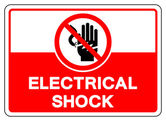 Injury Hazard Electrical Shock Electrocution Symbol Sign, Vector Illustration, Isolate On White Background Label.EPS10