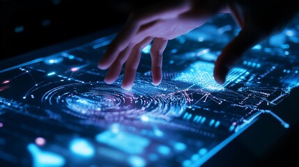 Interactive Data Visualization: Finger Navigating Digital Information Sphere