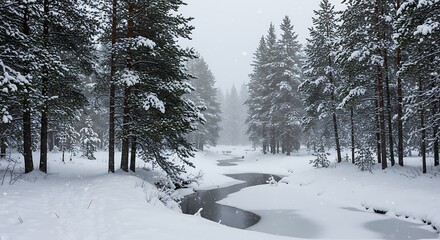 Fototapeta premium Pristine Winter Wonderland