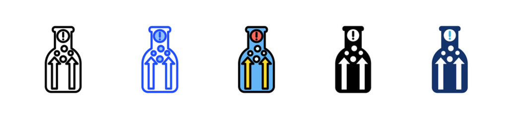 Bottleneck Analysis Icon Collection With Multiple Styles