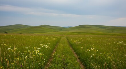 Fototapeta premium Serene Rolling Green Hills