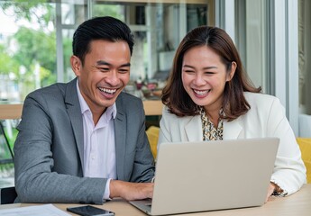 Obraz premium Young Professionals' Office Engaging Collaborative Environment for Creative Teamwork and Meetings