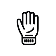 Isolated Icon Symbol Sign Simple Open Hand Outline on Transparent Background