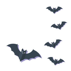 Fototapeta premium bat shaped decoration in dark grey and lavender tones
