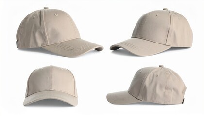 Showcase your brand with this customizable beige baseball cap mockup for apparel designs and sporty promotional merchandise