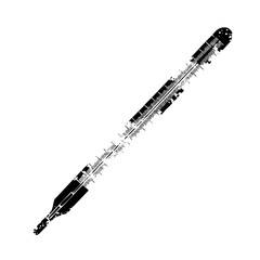 Vector Black Ruler Pen
