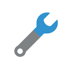 Wrench Icon Abstract Illustration of a Tool for Repair and Maintenance