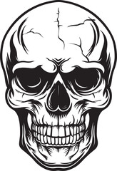 Obraz premium a front skull vector illustration