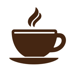 Warm Steaming Cup of Coffee on Saucer, a Cozy Beverage Illustration