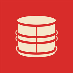 Geometric Illustration of a Cylindrical Object with Vertical and Horizontal Lines