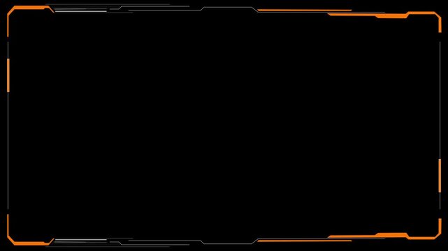 Futuristic glitch HUD Cyberpunk style HUD screen. Tech user interface hologram screen for game, movie, VR. Overlay template. Cyberpunk, Interface Screen Sci-Fi Virtual Reality Technology View Display