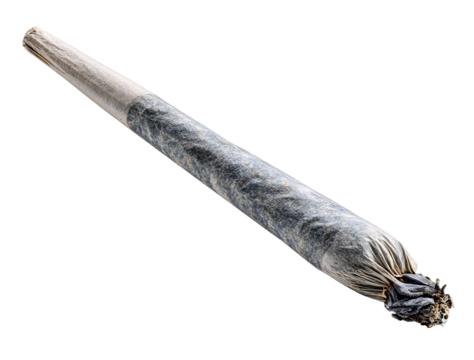 Close-up of a rolled marijuana cigarette
