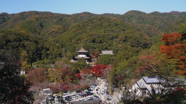 Autumn View of Negoro-ji Temple from Mount Iyobuzan, Iwade, Wakayama, Japan　「根來寺(ねごろじ)・秋」五百仏山(いよぶざん)より 和歌山県岩出市