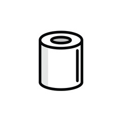 Roll Paper Outline Icon with a Transparent Background, Hygiene Concept Icon