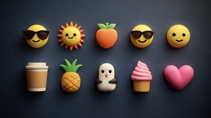 Animated emoji pack for a messaging app