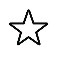 Obraz premium Single Star Outline Shape with Transparent Background Symbol Icon