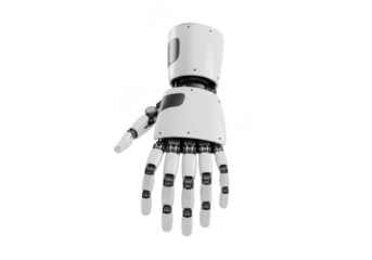 3d illustration of robotic hand and arm with advanced technology isolated on transparent background
