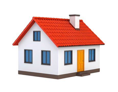 House roof architecture building home property on transparent background - Powered by Adobe