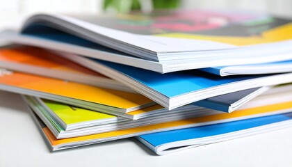 Stack of colorful magazines (1)