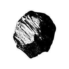Vector Abstract black brushstroke with textured lines creates a dynamic shape.