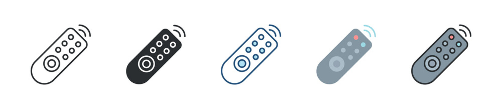 Remote Control Icon Set Multiple Style Collection