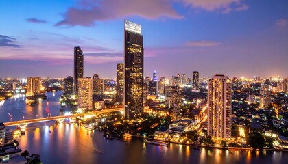 Obraz premium City skyline at twilight (5)