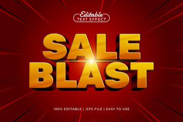 sale blast editable text effect with a sale and discount text style