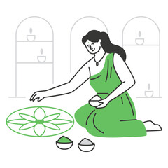 Indian Culture Character Illustration