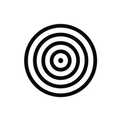 Concentric Circles With A Central Black Dot On Background