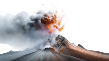 Erupting Volcano: Witness the raw power and explosive beauty of nature as a volcano erupts, spewing ash, smoke, and fiery debris into the air, a stunning display of earth's power.