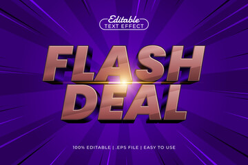 Obraz premium flash deal editable text effect with a sale and discount text style