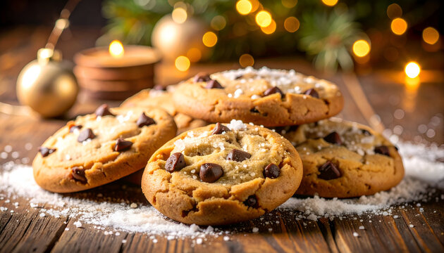 Christmas Chocolate Chip Cookies.