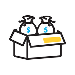 Vector multi color icon for Collect