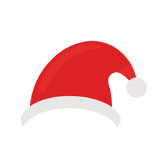 Red Santa Hat with White Trim &ndash; High-Quality Isolated Clipart for Holiday Marketing and Advertising