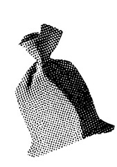 Fototapeta premium Vector Elegant woman silhouette formed by dotted .