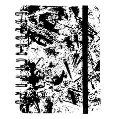 Naklejka premium Vector Abstract brushstrokes and linear typography create a dynamic .