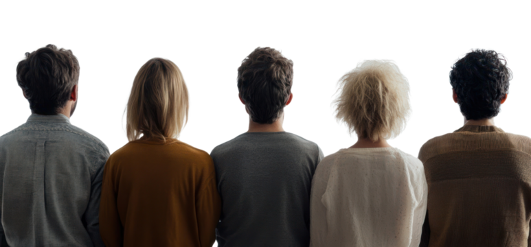 PNG Casual group of people person back view. - Powered by Adobe