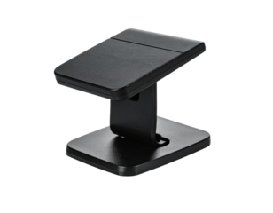 Black stand display product electronics device on transparent background