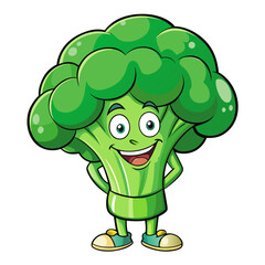 broccoli vegetable icon on white background